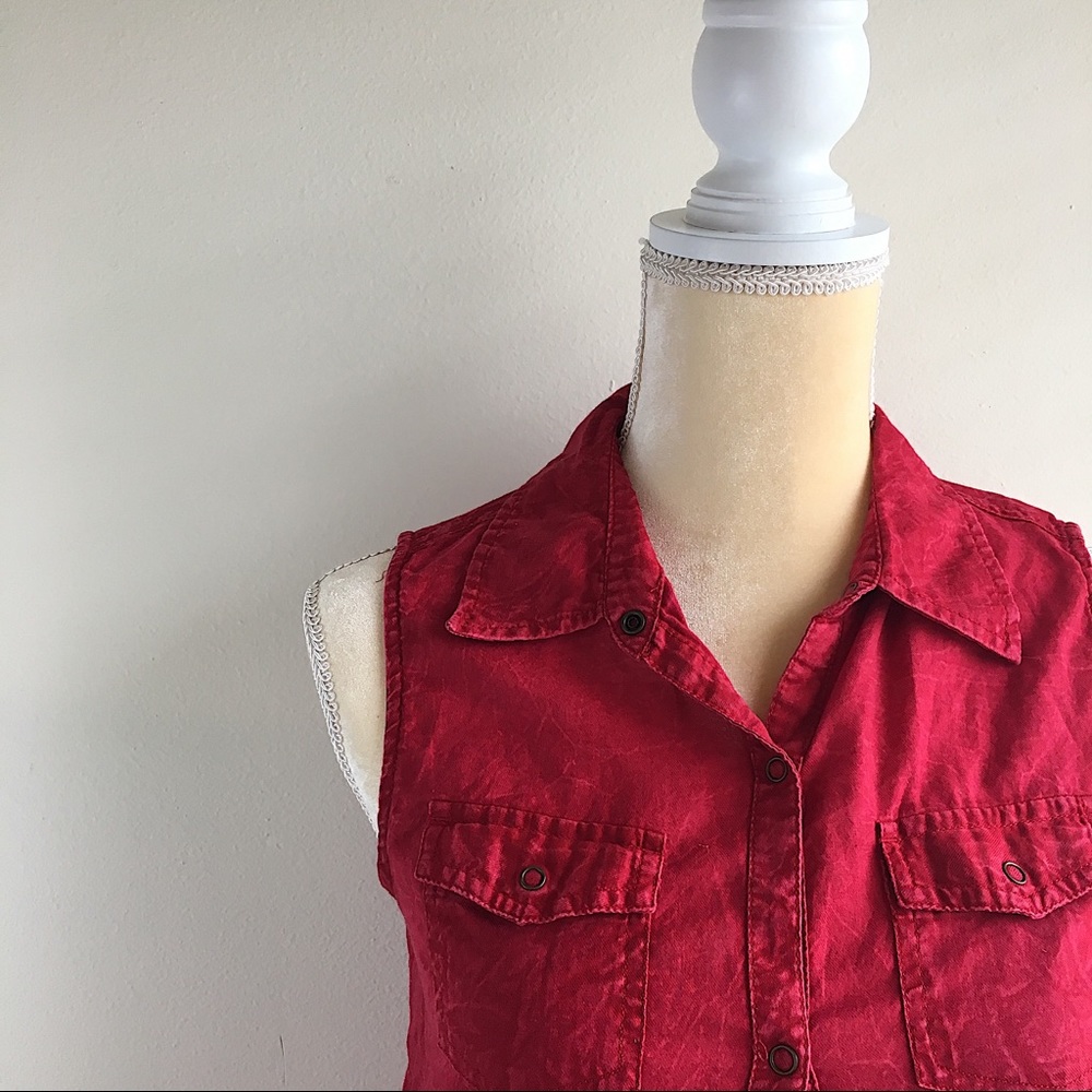 Denim Look Alike Button Down